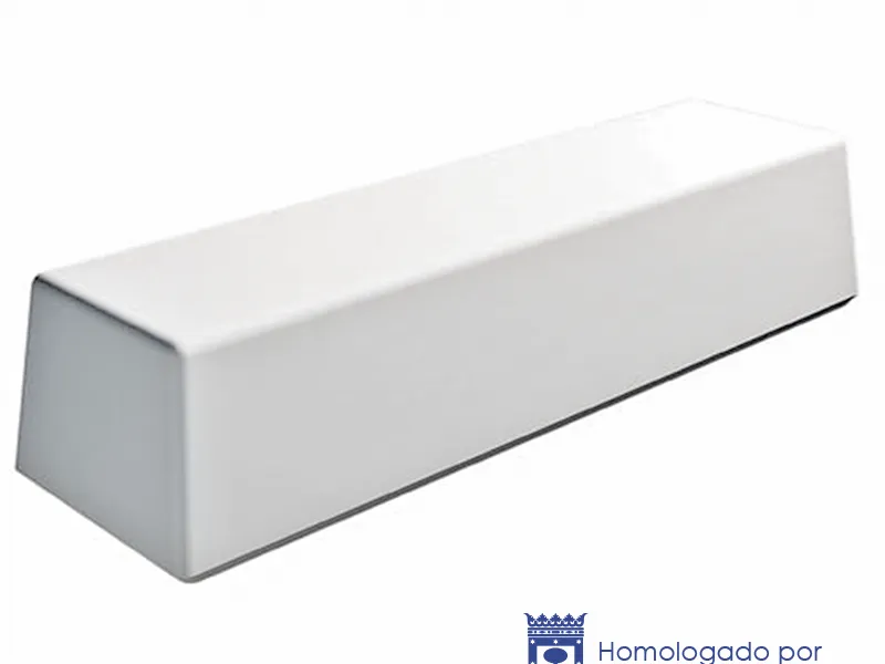 Banco modelo Onik Modular prefabricado de hormigón acabado blanco/gris liso 2100x600x450 mm