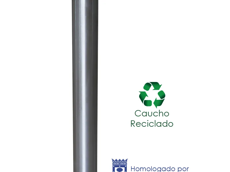 Bolardo Alo Caucho- inox H=90cm