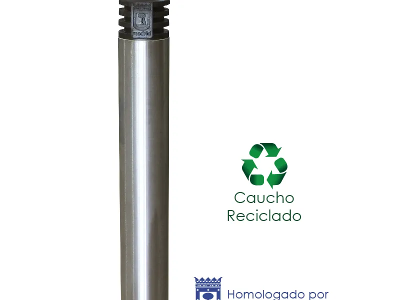 Bolardo Fuencarral Inox-caucho 750 mm