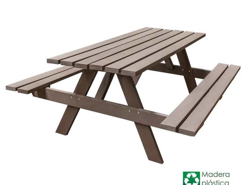 Mesa tipo picnic de madera técnica