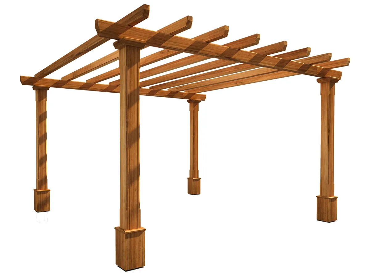 Pérgola de madera de cedro