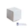 Banco modelo Cube prefabricado de hormigón acabado blanco/gris liso 500x500x500 mm