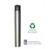 Bolardo Fuencarral Inox-caucho 750 mm