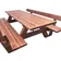 Mesa tipo picnic con respaldo