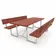 Mesa tipo picnic de madera técnica con respaldo