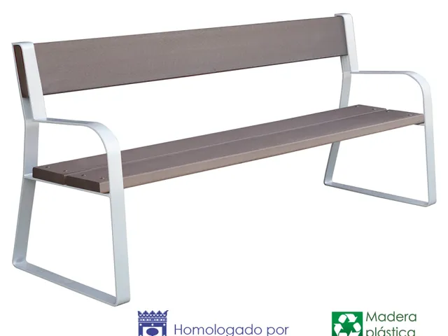 Banco modelo «Dalia» de madera plástica reciclada WPC de 2 m