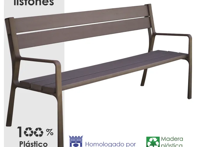 Banco modelo «Natur» WPC plástico reciclado de 1,80 m