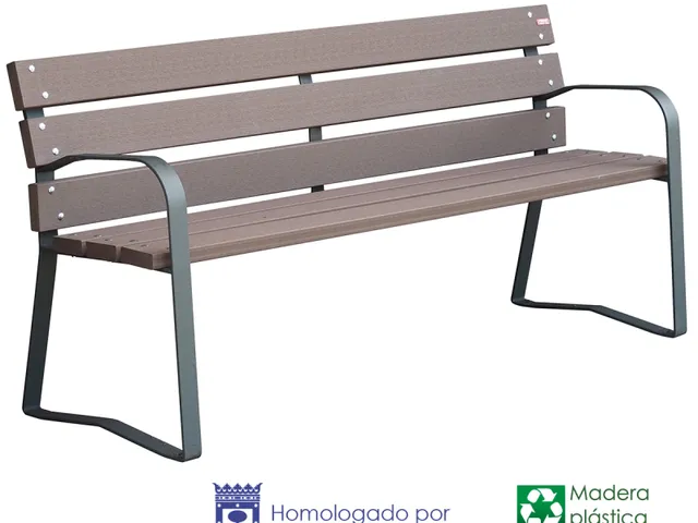Banco mod. «Postdan» de madera plástica reciclada WPC de 1,80 m