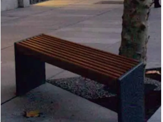 Banco Serrano sin respaldo 0,60 m