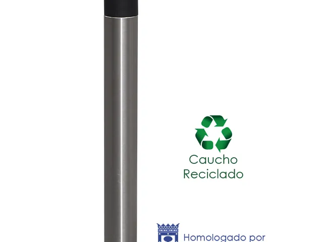 Bolardo Alo «Gran Vía» Caucho- inox H=90cm