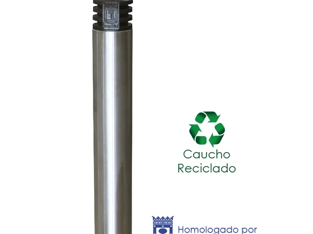 Bolardo Fuencarral Inox-caucho 750 mm