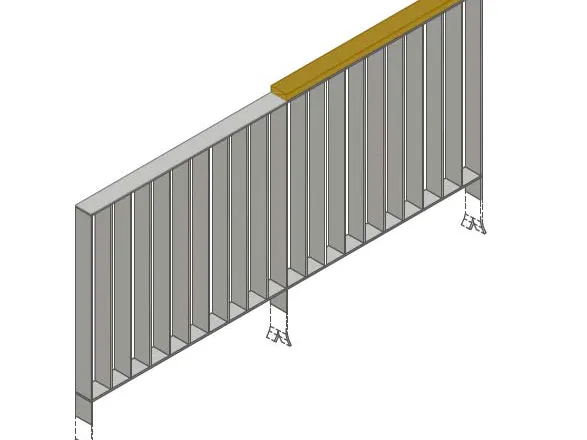 Barandilla de pletina sencilla · h 110 cm